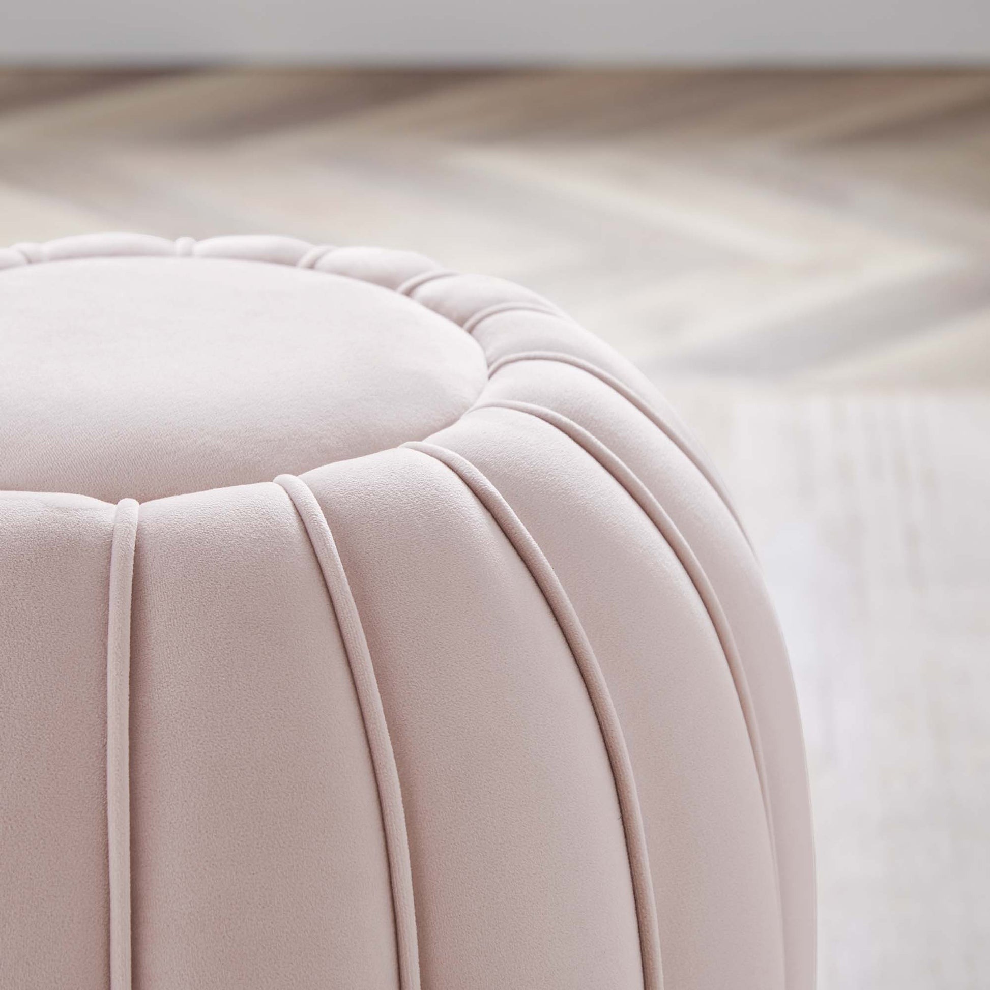 Celebrate Channel Tufted Performance Velvet Ottoman