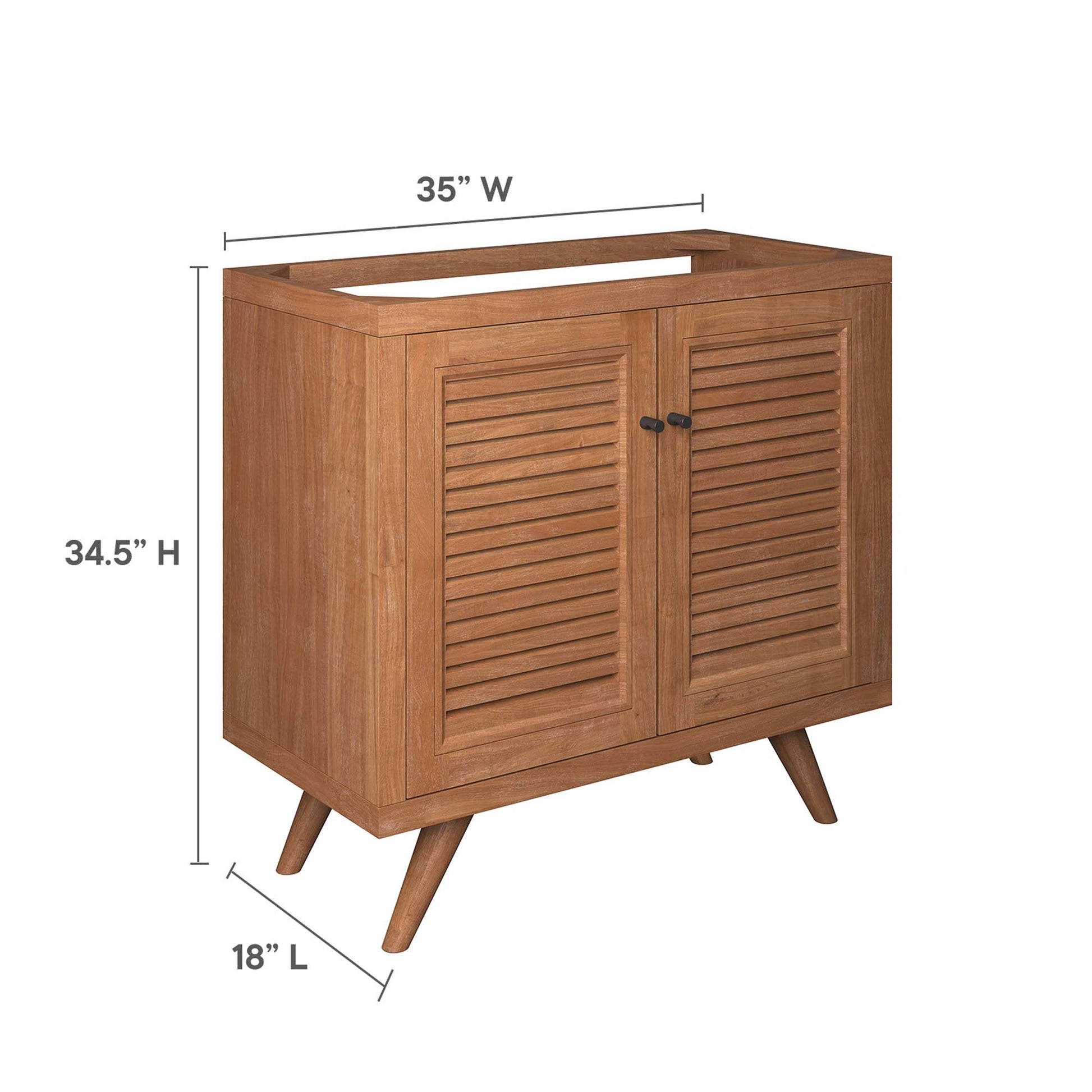 Birdie 36" Teak Wood Bathroom Vanity Cabinet (Sink Basin Not Included)