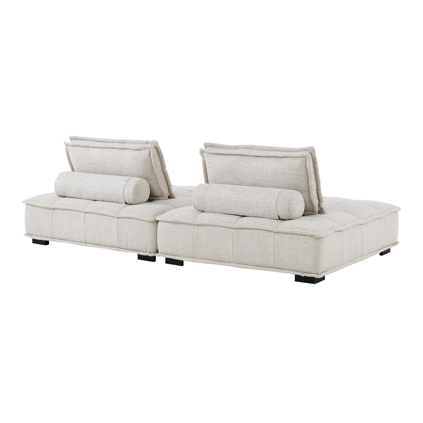 Saunter Tufted Fabric Fabric 2-Piece Loveseat