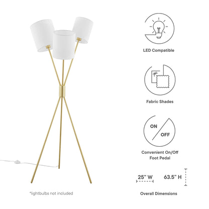 Alexa 3-Light Floor Lamp