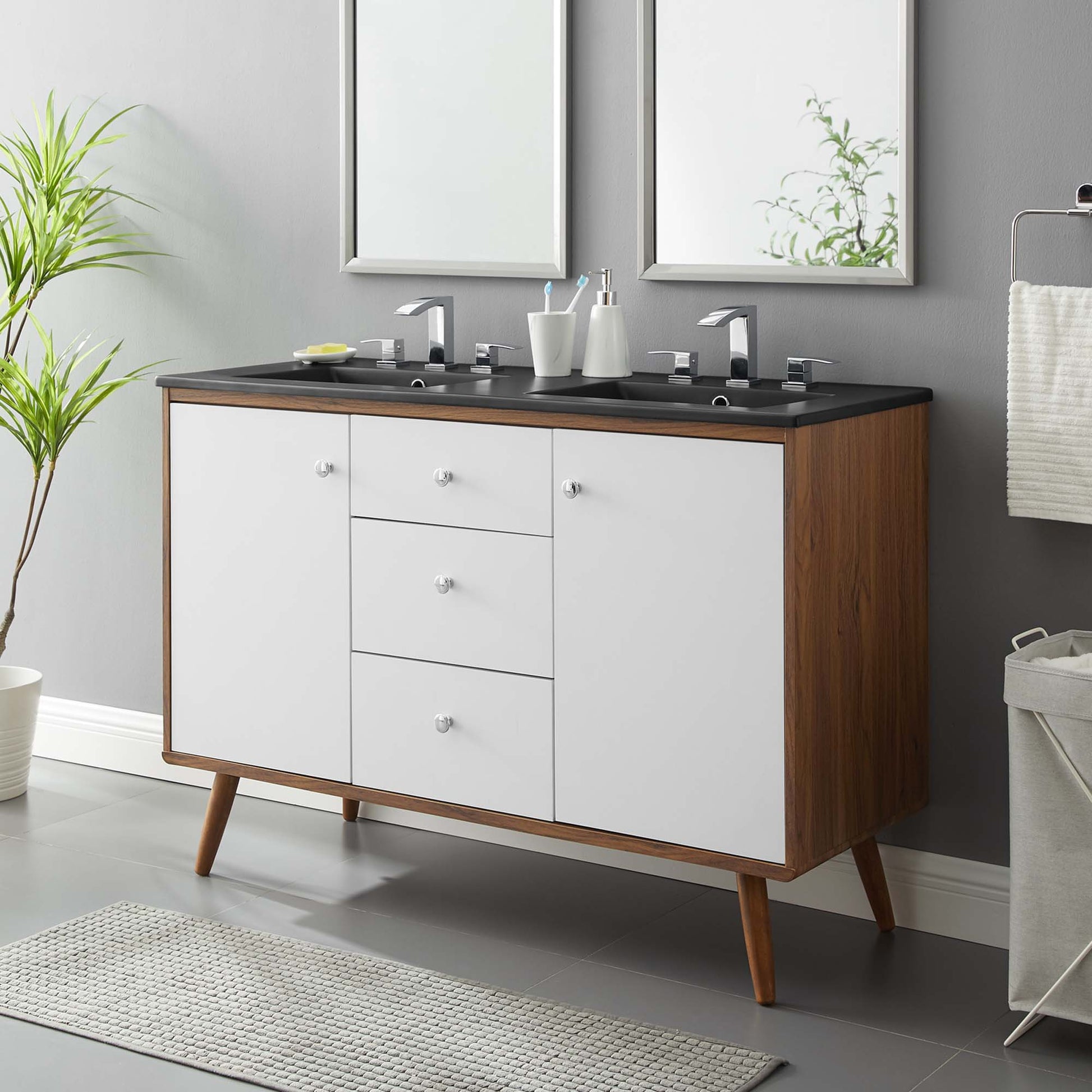 Transmit 48" Double Sink Bathroom Vanity