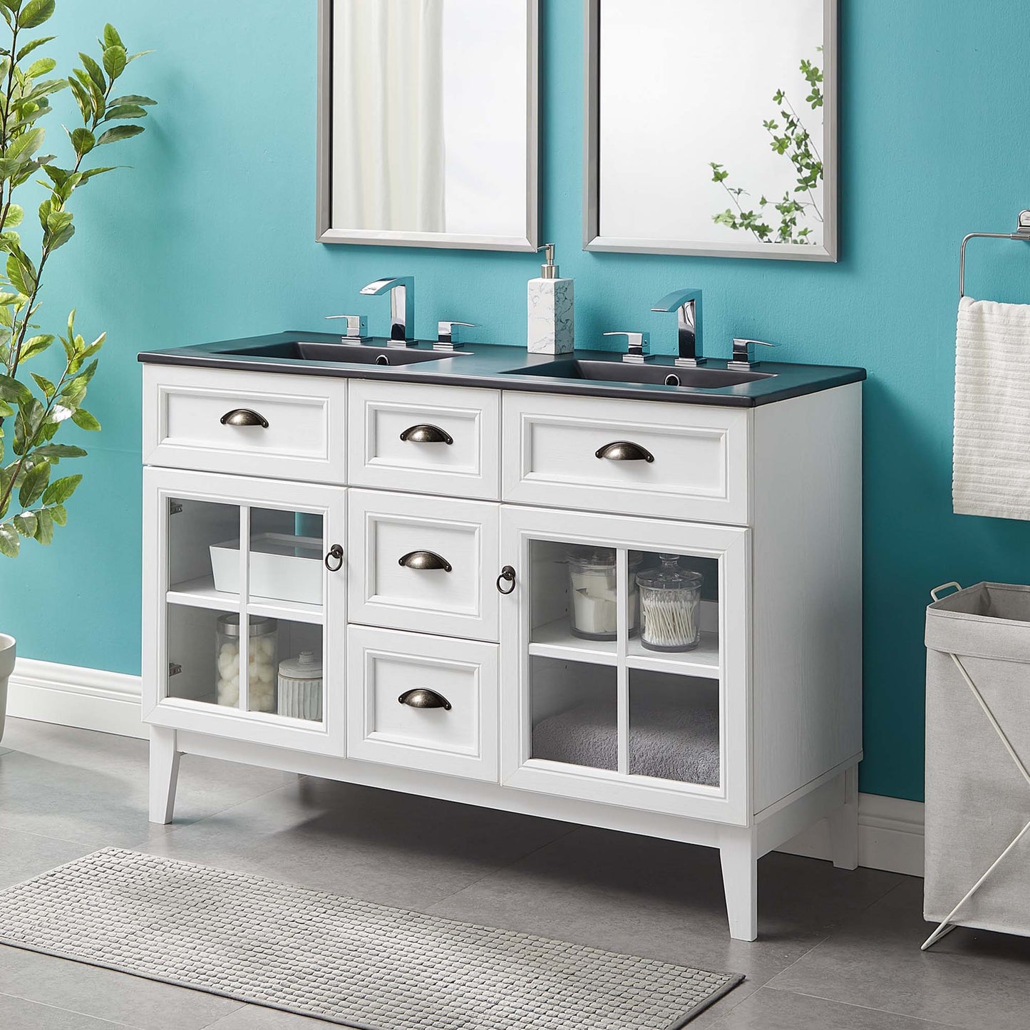 Isle 48" Double Bathroom Vanity Cabinet