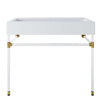 Redeem 40" Acrylic Wall-Mount Bathroom Vanity