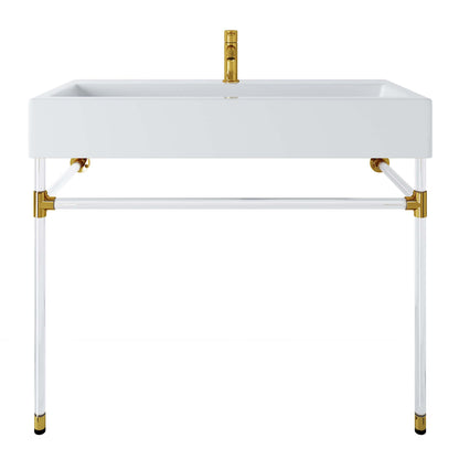 Redeem 40" Acrylic Wall-Mount Bathroom Vanity