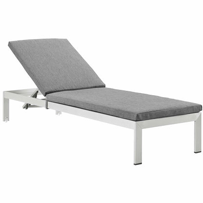 Shore Outdoor Patio Aluminum Chaise with Cushions