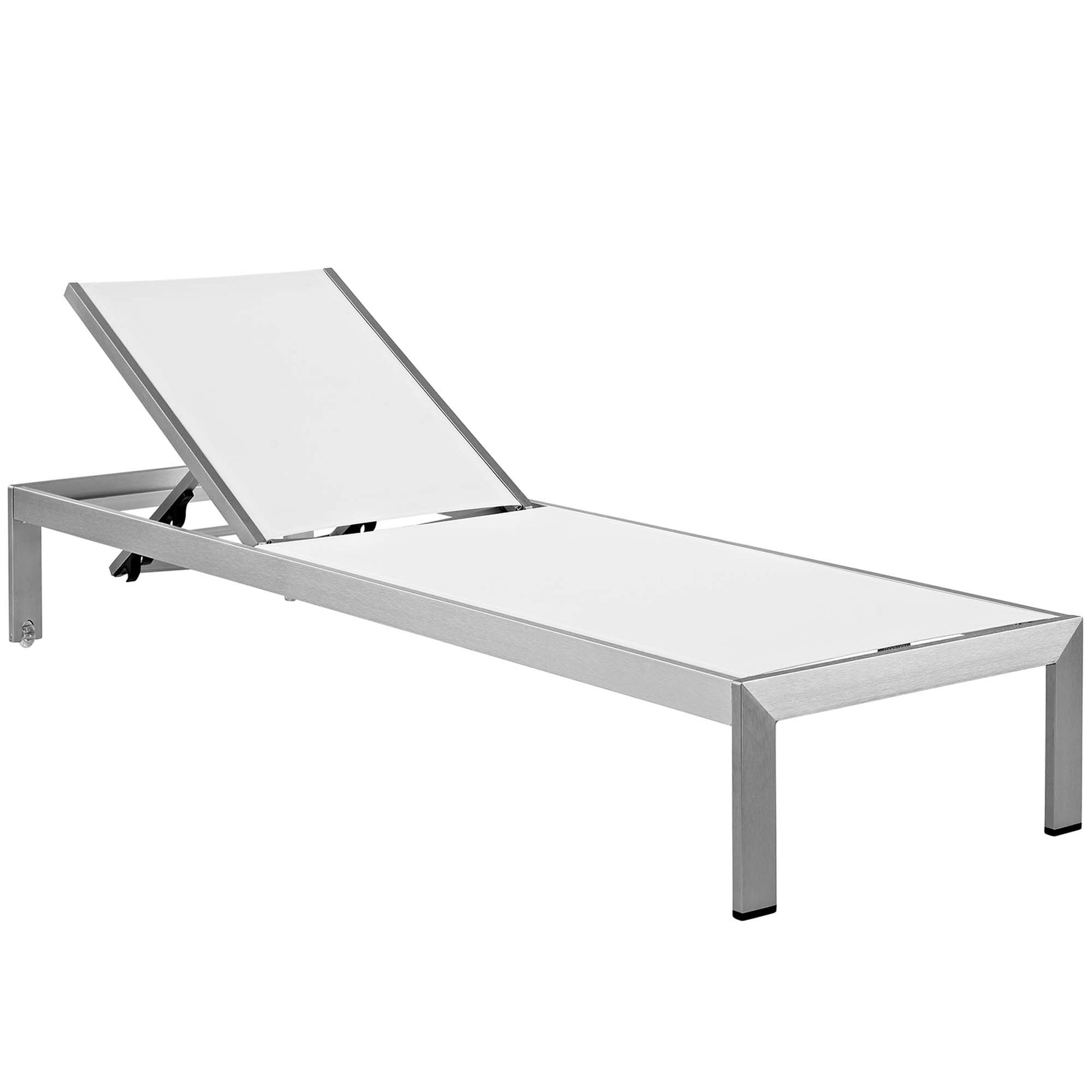 Shore Outdoor Patio Aluminum Chaise with Cushions