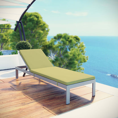 Shore Outdoor Patio Aluminum Chaise with Cushions