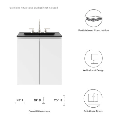 Bryn 24" Wall-Mount Bathroom Vanity (Sink Basin Not Included)