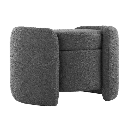 Nebula Boucle Upholstered Ottoman