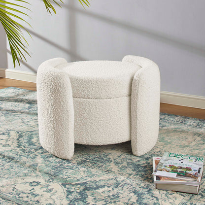 Nebula Boucle Upholstered Ottoman