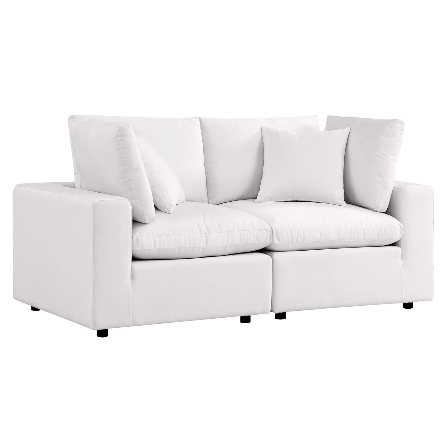 Commix Overstuffed Outdoor Patio Loveseat