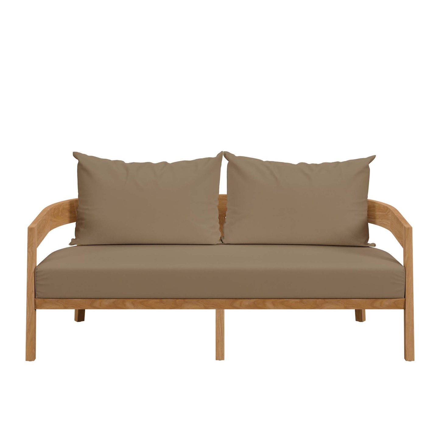 Brisbane Teak Wood Outdoor Patio Loveseat