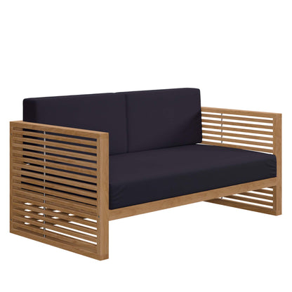 Carlsbad Teak Wood Outdoor Patio Loveseat