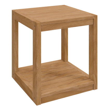 Carlsbad Teak Wood Outdoor Patio Side Table