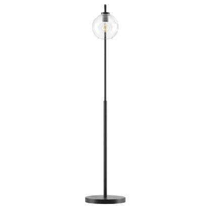 Silo Glass Globe Glass and Metal Floor Lamp