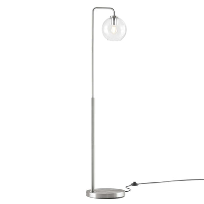 Silo Glass Globe Glass and Metal Floor Lamp