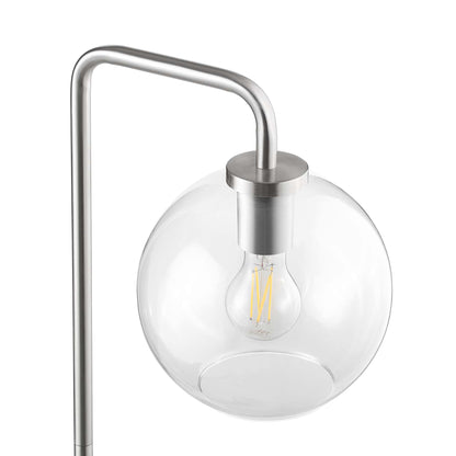 Silo Glass Globe Glass and Metal Floor Lamp