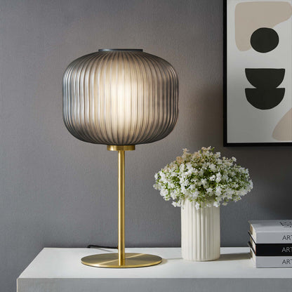 Reprise Glass Sphere Glass and Metal Table Lamp