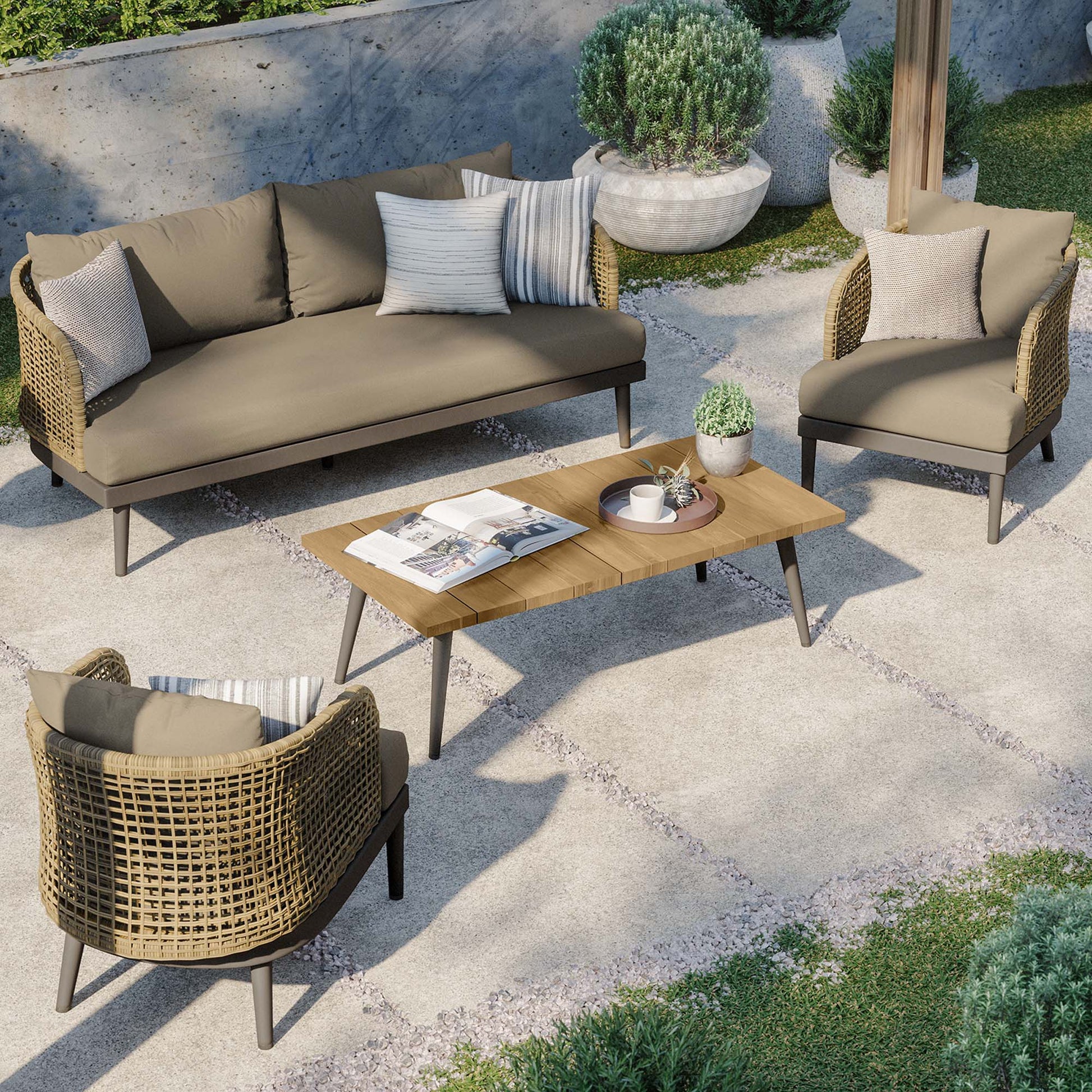 Meadow 4-Piece Outdoor Patio Set