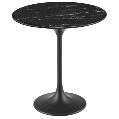 Lippa 20" Round Artificial Marble Side Table