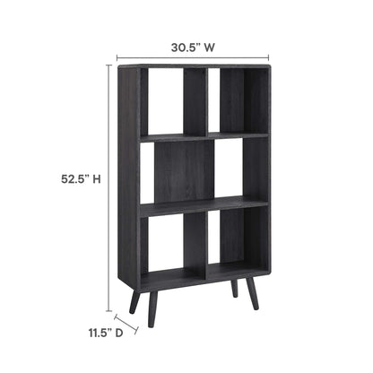 Transmit 5 Shelf Wood Grain Bookcase