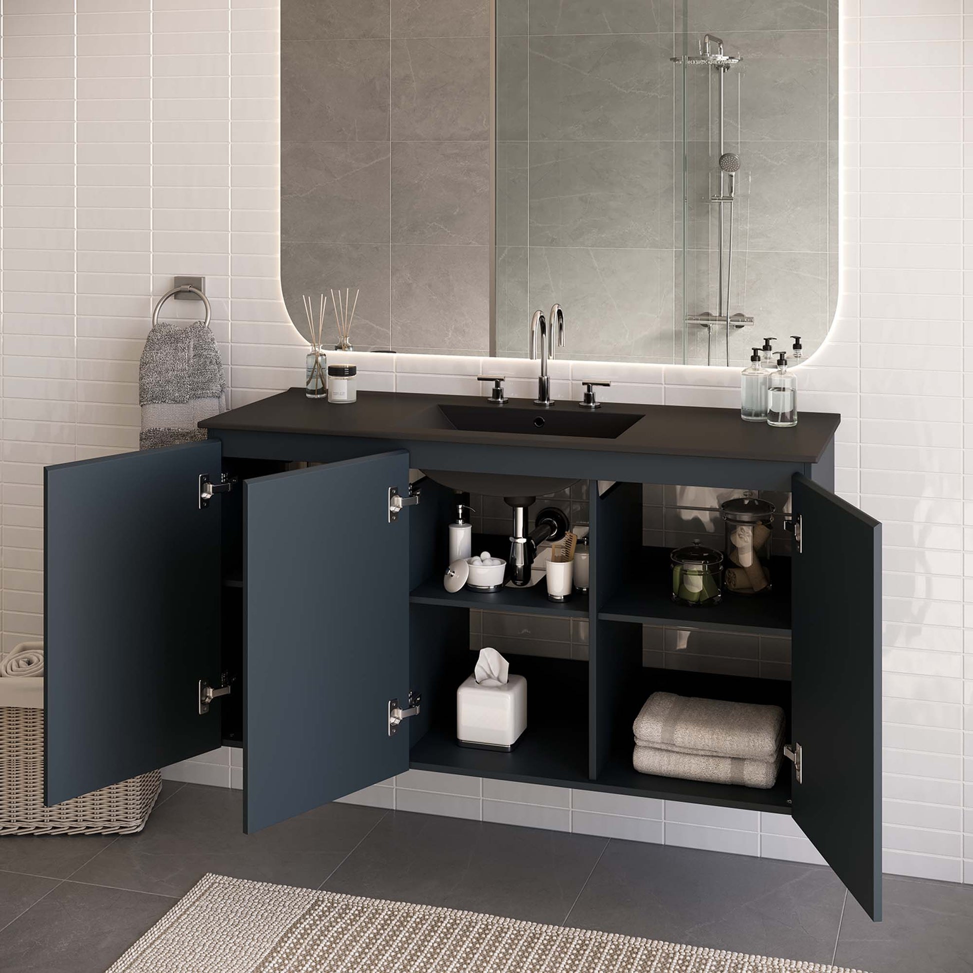 Bryn 48" Wall-Mount Bathroom Vanity