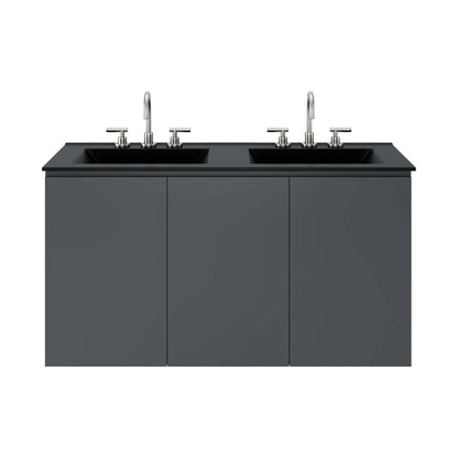 Bryn 48" Wall-Mount Double Sink Bathroom Vanity