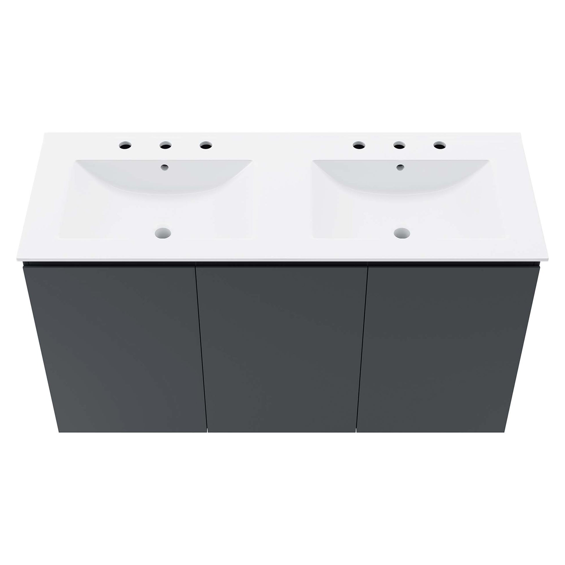 Bryn 48" Wall-Mount Double Sink Bathroom Vanity