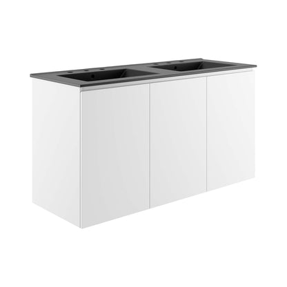 Bryn 48" Wall-Mount Double Sink Bathroom Vanity