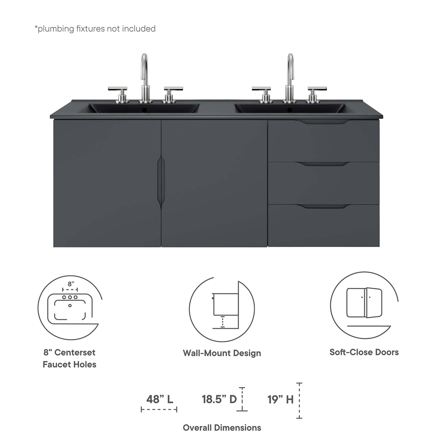 Vitality 48" Double Sink Bathroom Vanity