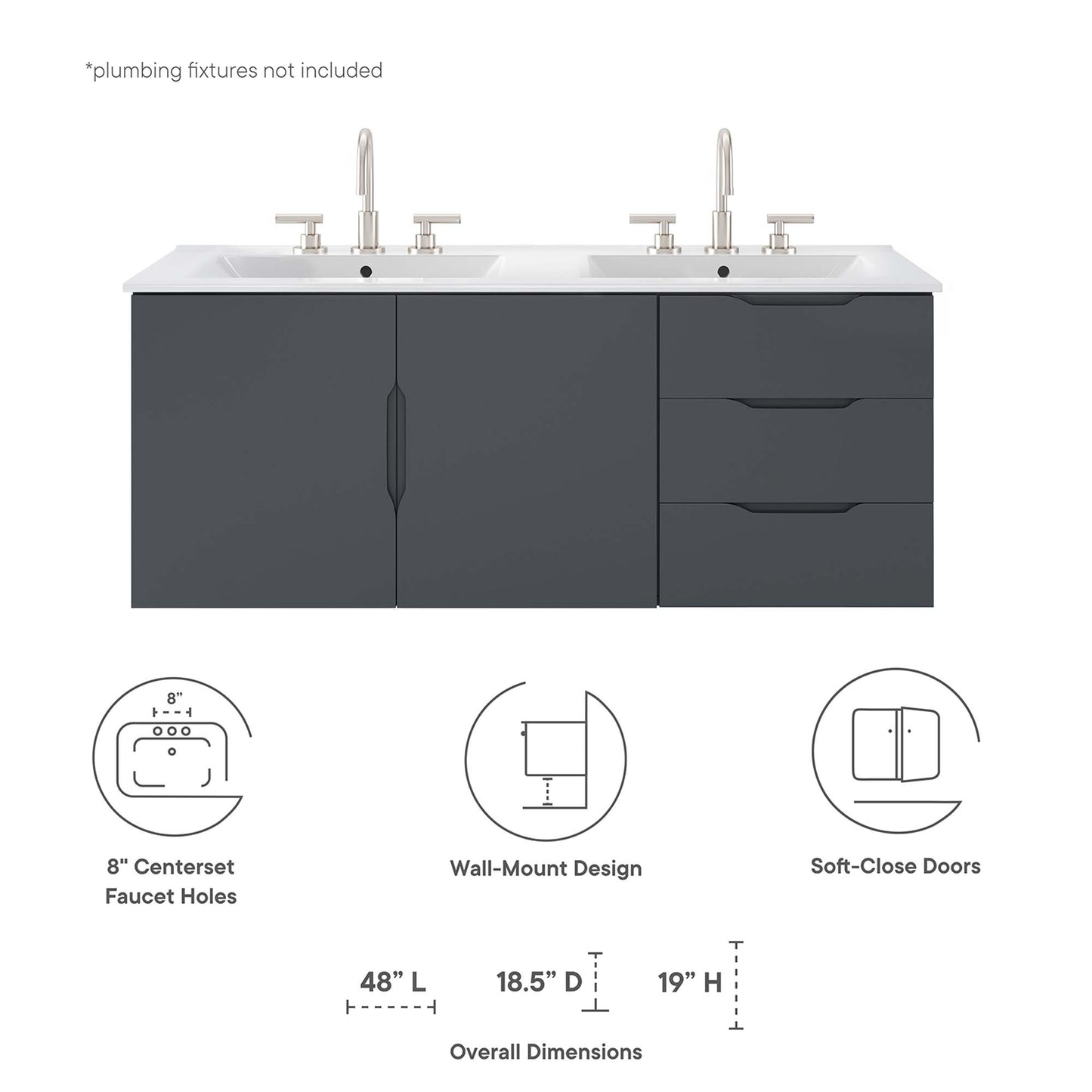 Vitality 48" Double Sink Bathroom Vanity