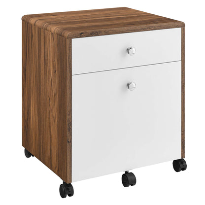 Transmit Wood Desk and File Cabinet Set