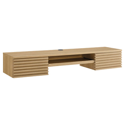 Render Wall Mount Wood Office Desk