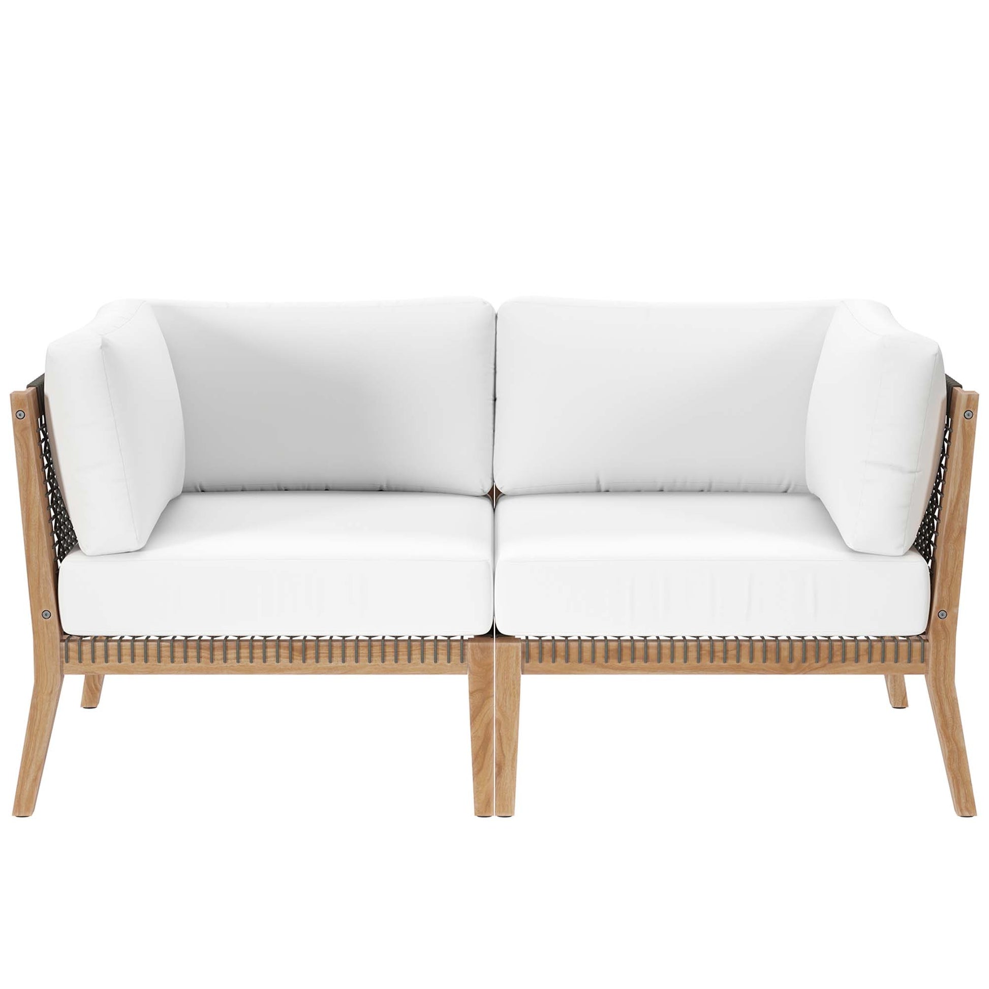 Clearwater Outdoor Patio Teak Wood Loveseat