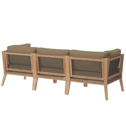 Clearwater Outdoor Patio Teak Wood Sofa