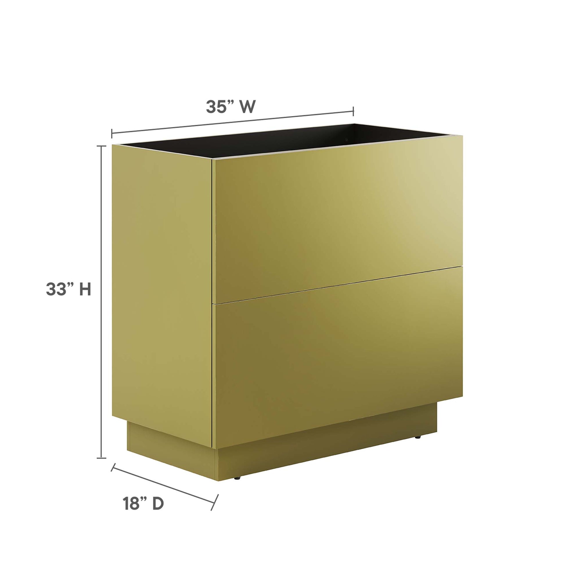 Quantum 36" Bathroom Vanity Cabinet (Sink Basin Not Included)