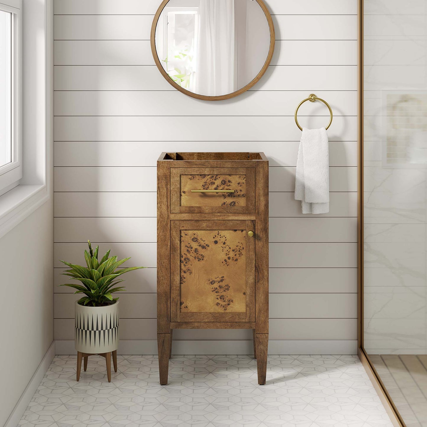 Elysian 18" Wood Bathroom Vanity Cabinet (Sink Basin Not Included)