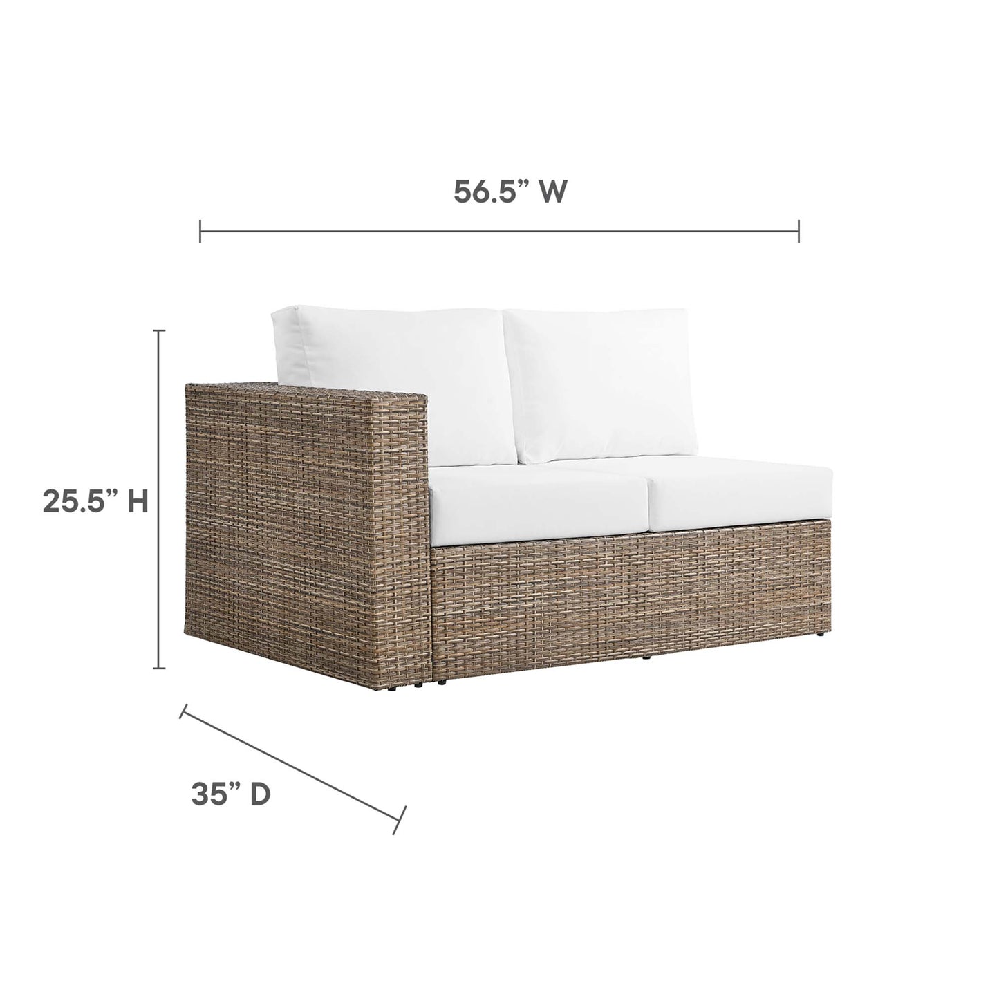 Convene Outdoor Patio Left-Arm Loveseat