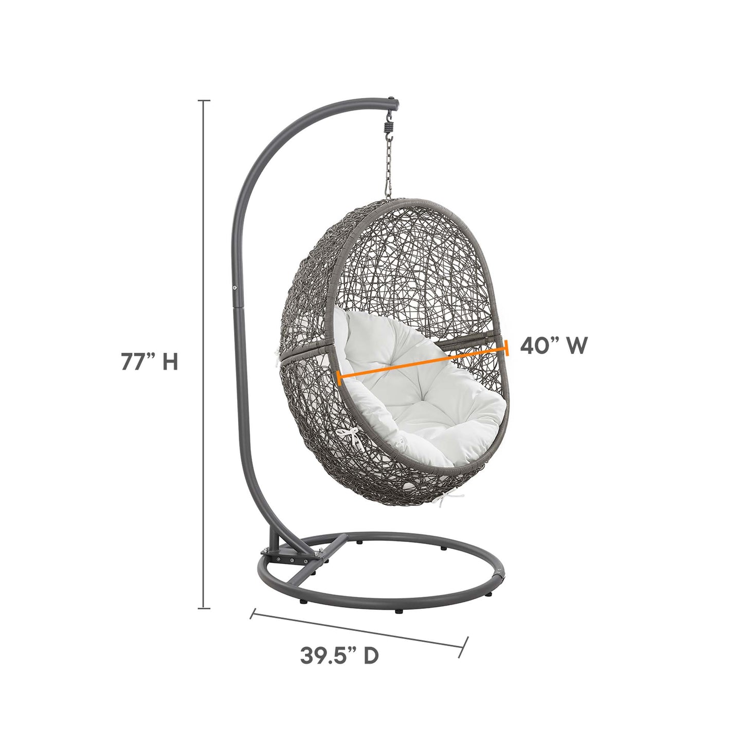 Encase Outdoor Patio Rattan Swing Chair