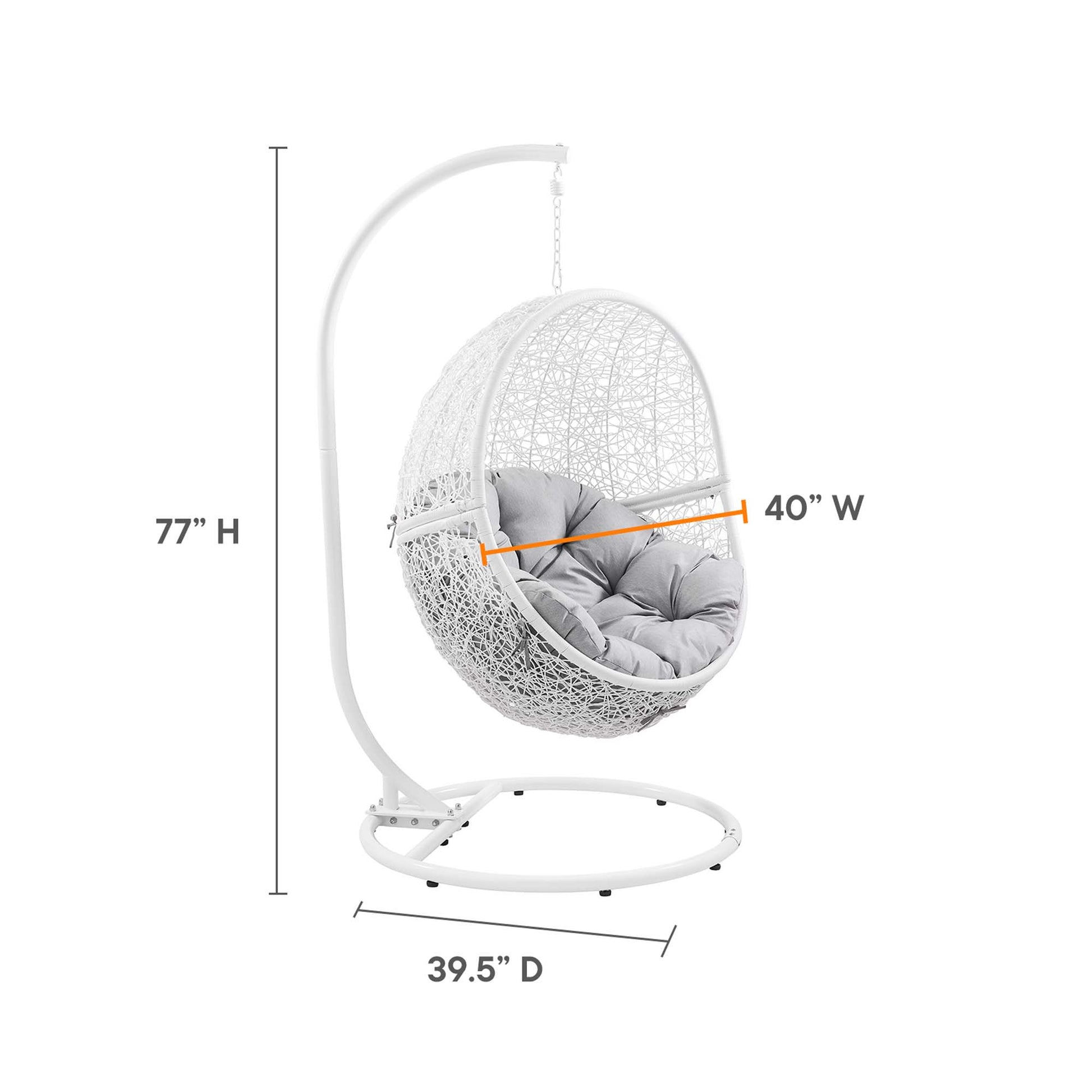 Encase Outdoor Patio Rattan Swing Chair