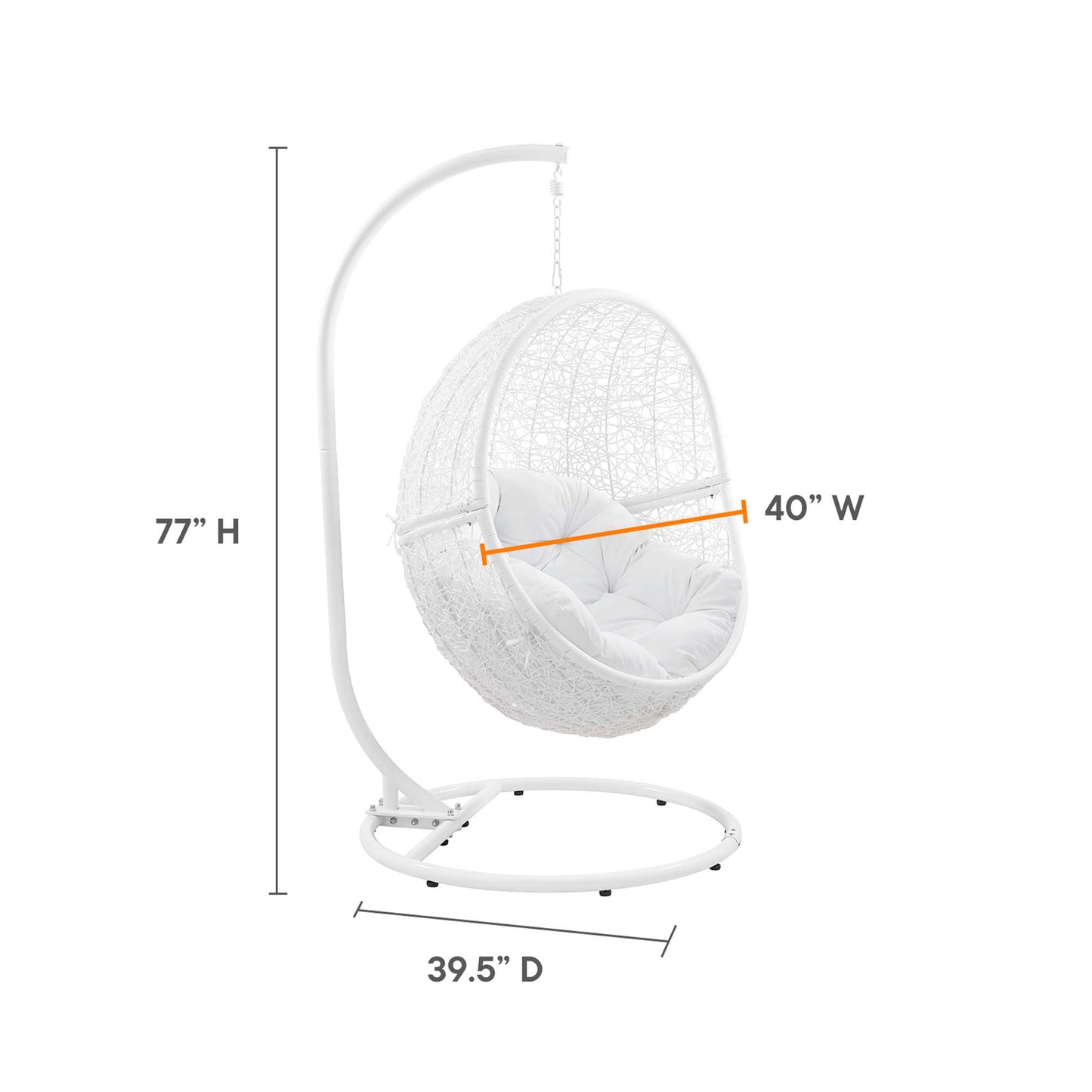 Encase Outdoor Patio Rattan Swing Chair