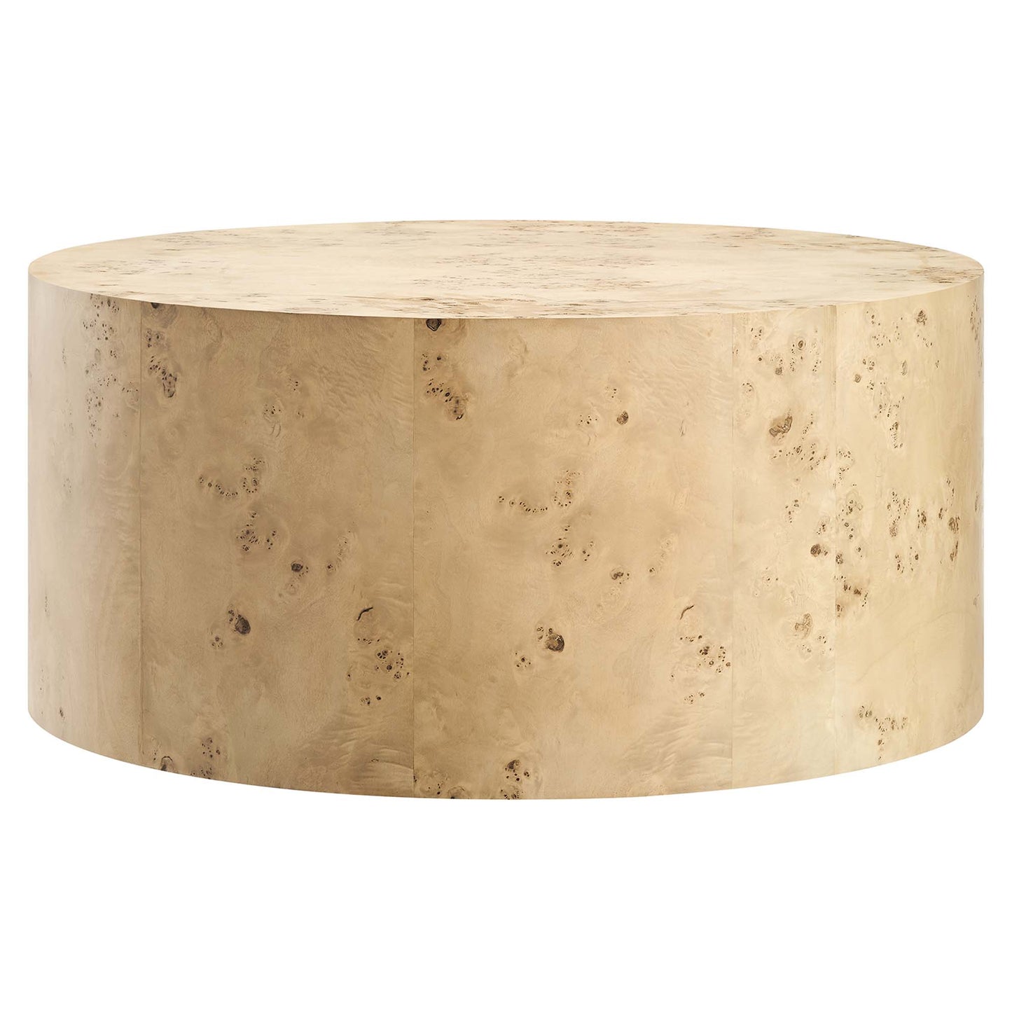 Cosmos 35" Round Burl Wood Coffee Table