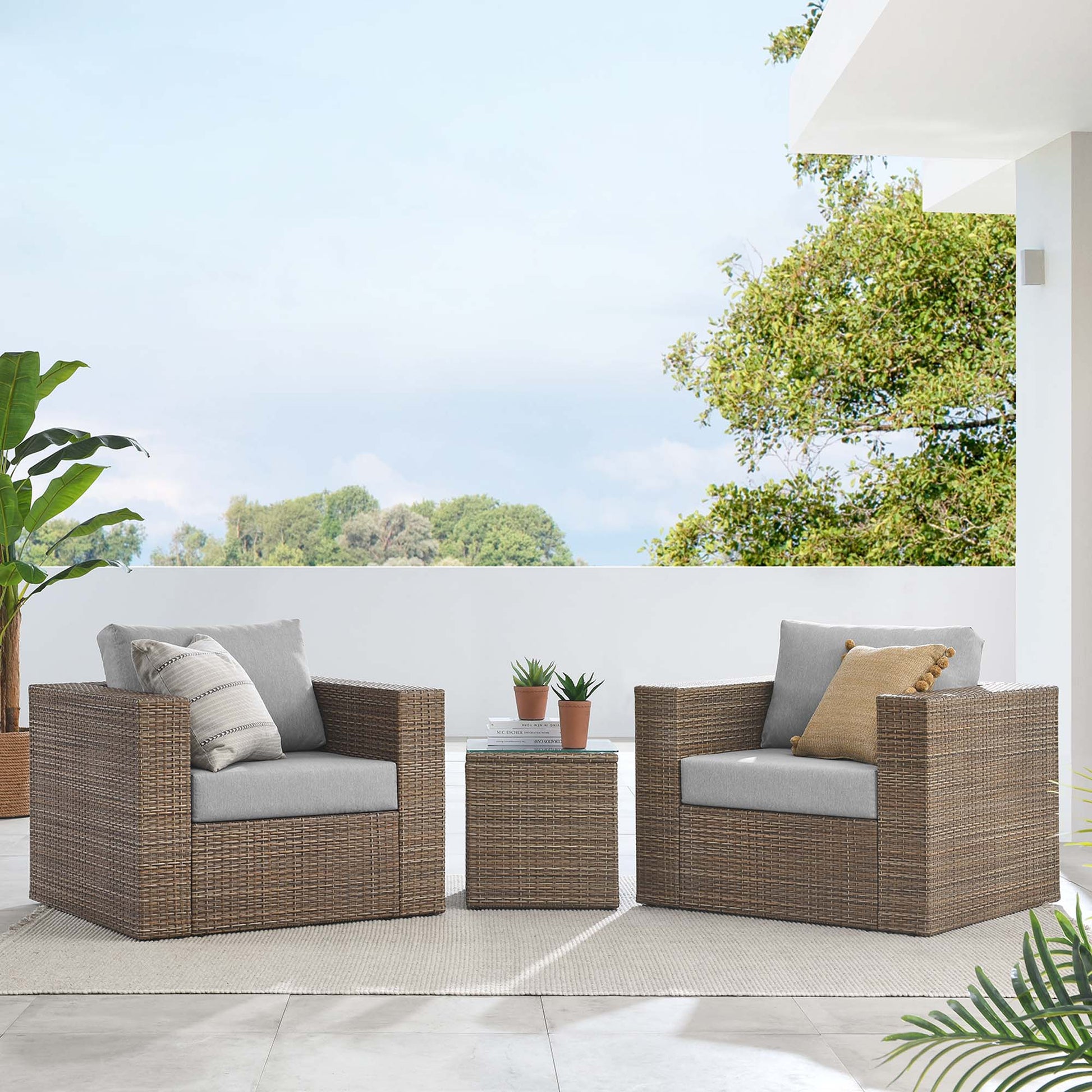 Convene Outdoor Patio 3-Piece Furniture Set