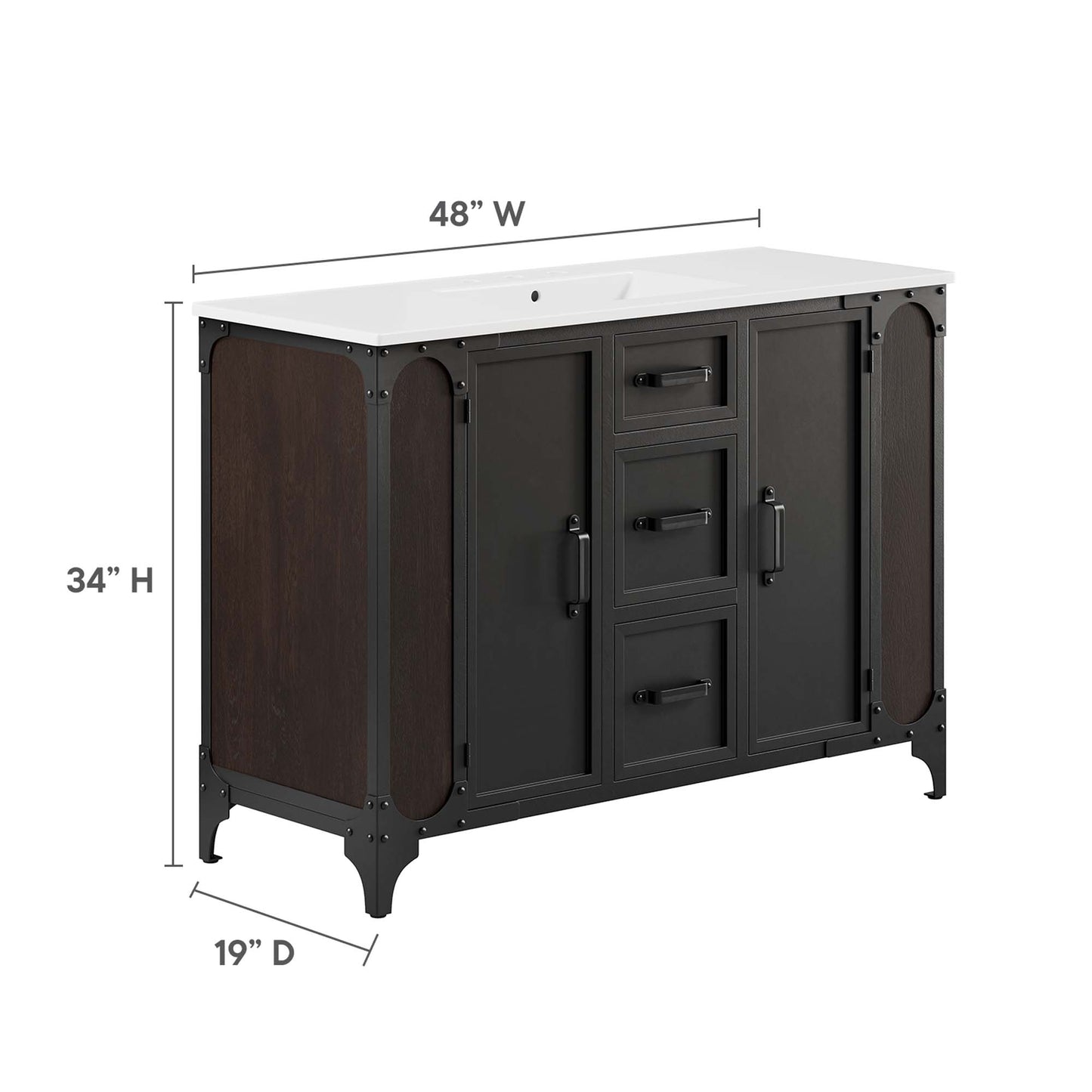 Steamforge 48" Single Sink Bathroom Vanity