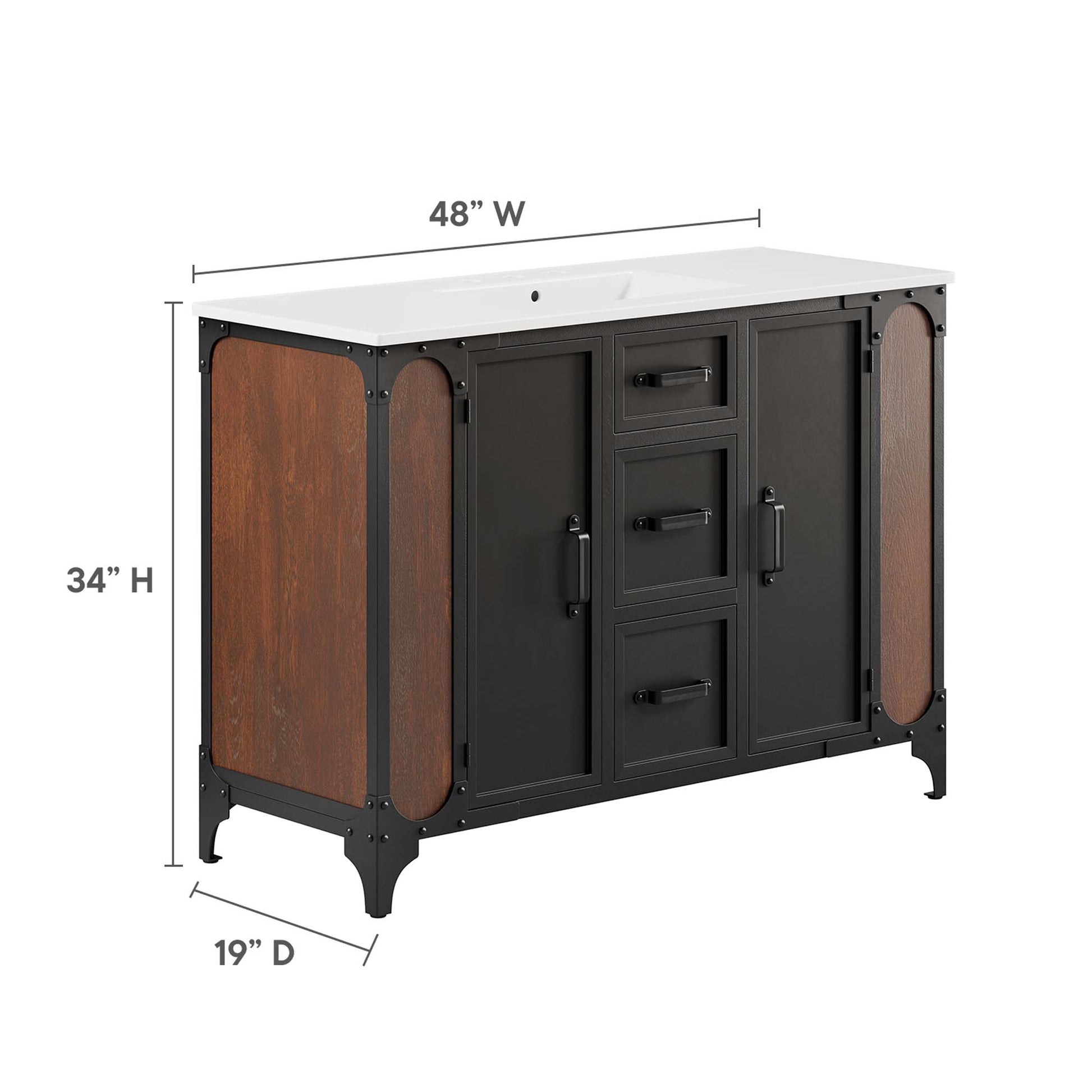 Steamforge 48" Single Sink Bathroom Vanity