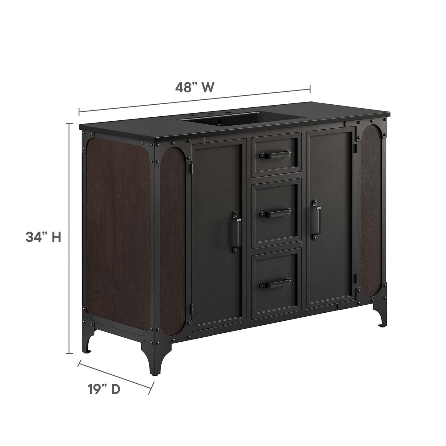 Steamforge 48" Single Sink Bathroom Vanity