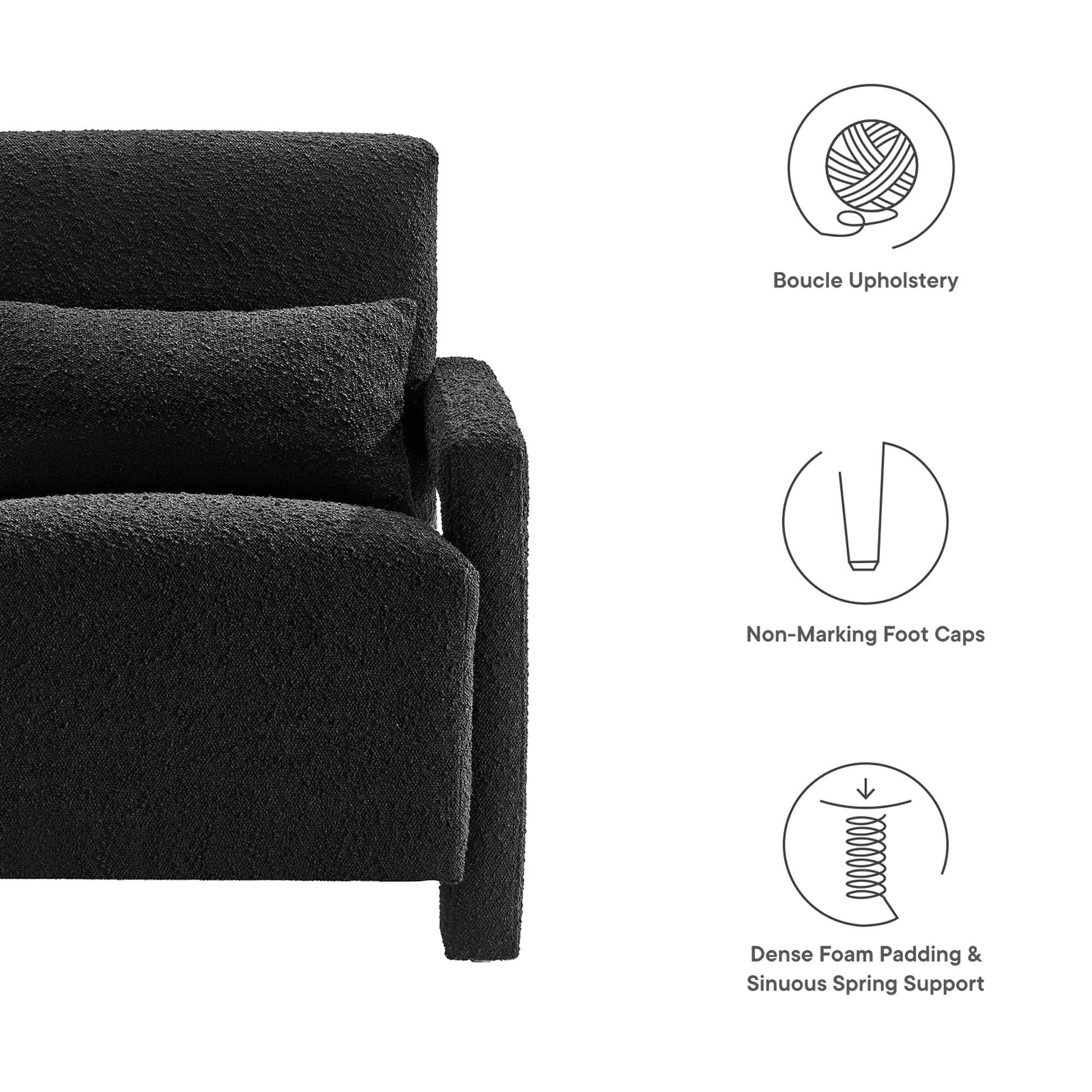 Mirage Boucle Upholstered Armchair