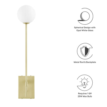 Riva White Globe Wall Sconce