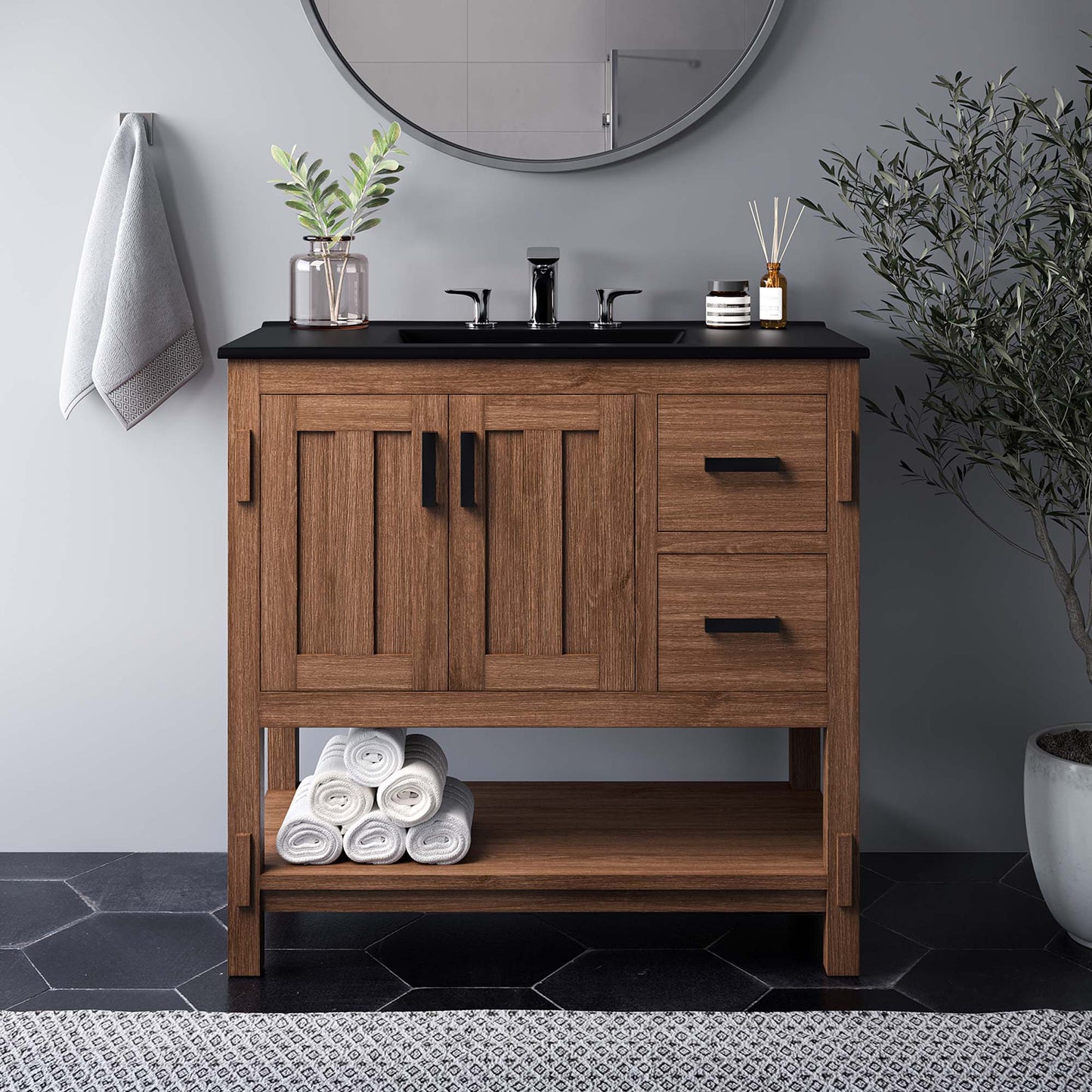 Ashlyn 36” Wood Bathroom Vanity