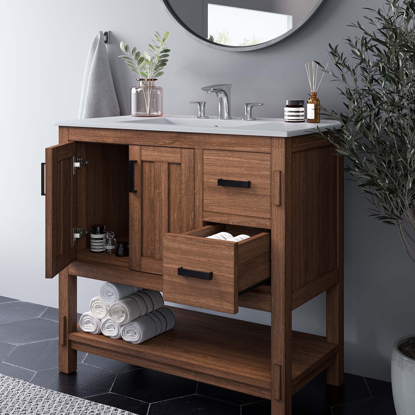 Ashlyn 36” Wood Bathroom Vanity